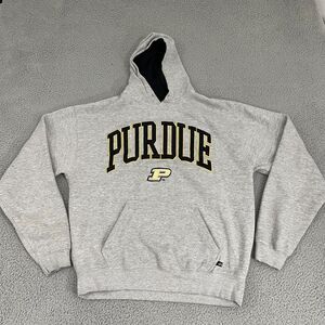 Purdue University Boilermakers Hoodie L Gray Embroidered J.America Pullover